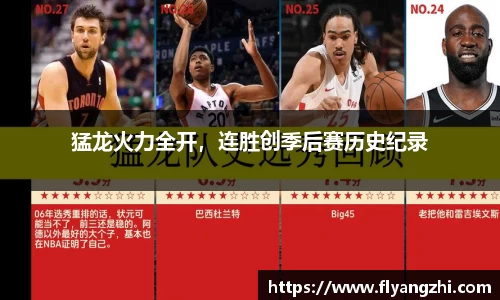 猛龙火力全开，连胜创季后赛历史纪录