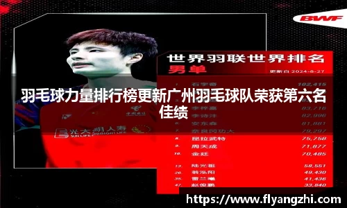 羽毛球力量排行榜更新广州羽毛球队荣获第六名佳绩