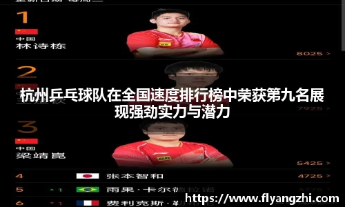 杭州乒乓球队在全国速度排行榜中荣获第九名展现强劲实力与潜力