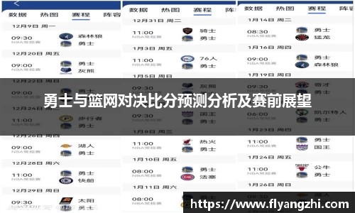 勇士与篮网对决比分预测分析及赛前展望
